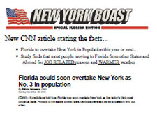 Florida to overtake New York in Population