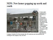 New homes popping up north and south
